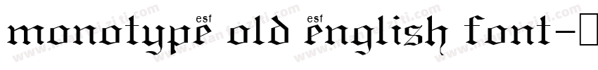 monotype old english font字体转换
